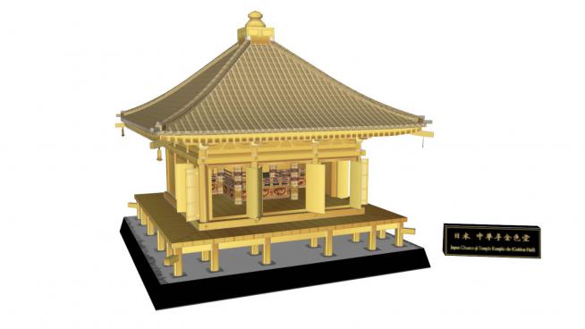 高架寺�R建筑SU模型
