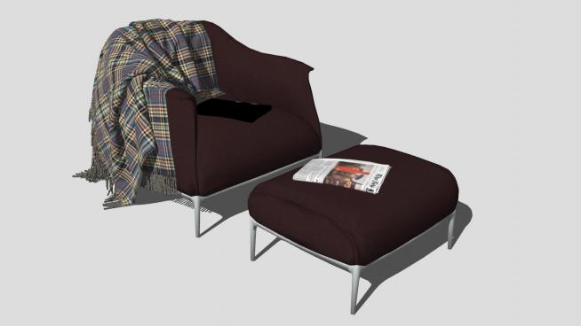 北欧沙发椅SU模型
