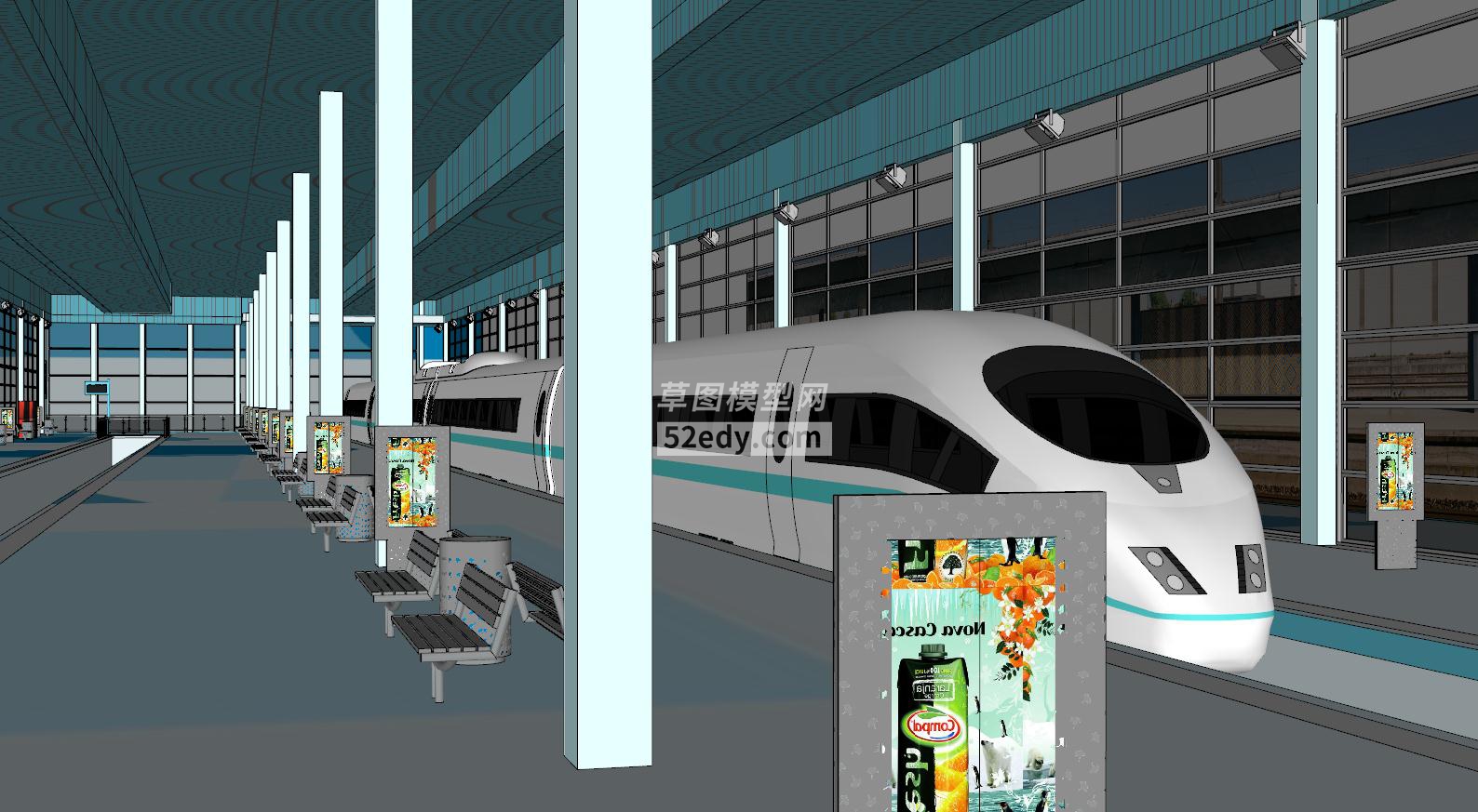 火车站3dmax 模型下载-光辉城市