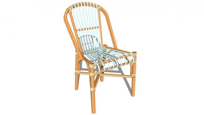 竹椅子su模型