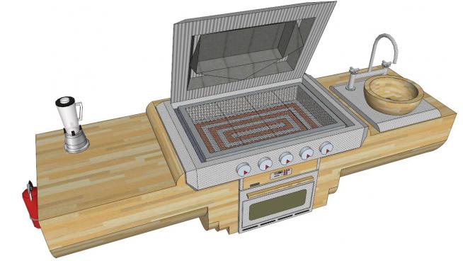 ��烤器具su模型