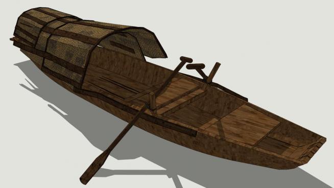 ��木小船su模型