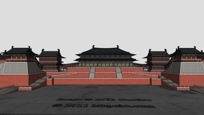 中式古建故宫SU模型
