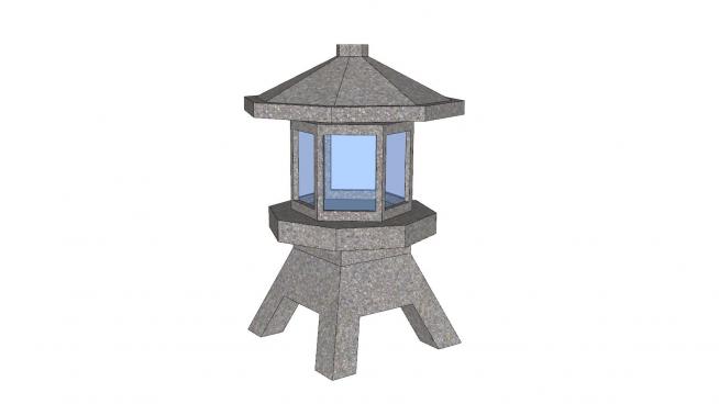 日式庭院石�粞b�SU模型