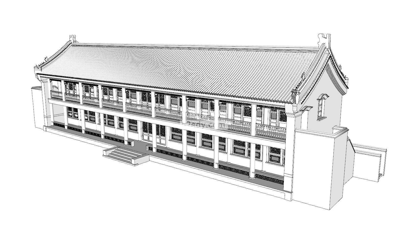 中式古建筑民宅SU模型QQ�g�[器截�D20200316174752(2)
