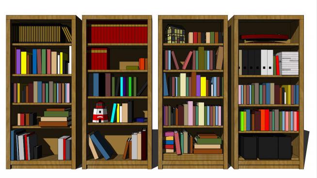 书柜和书su模型