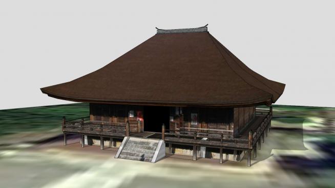 日式古建房屋设计SU模型
