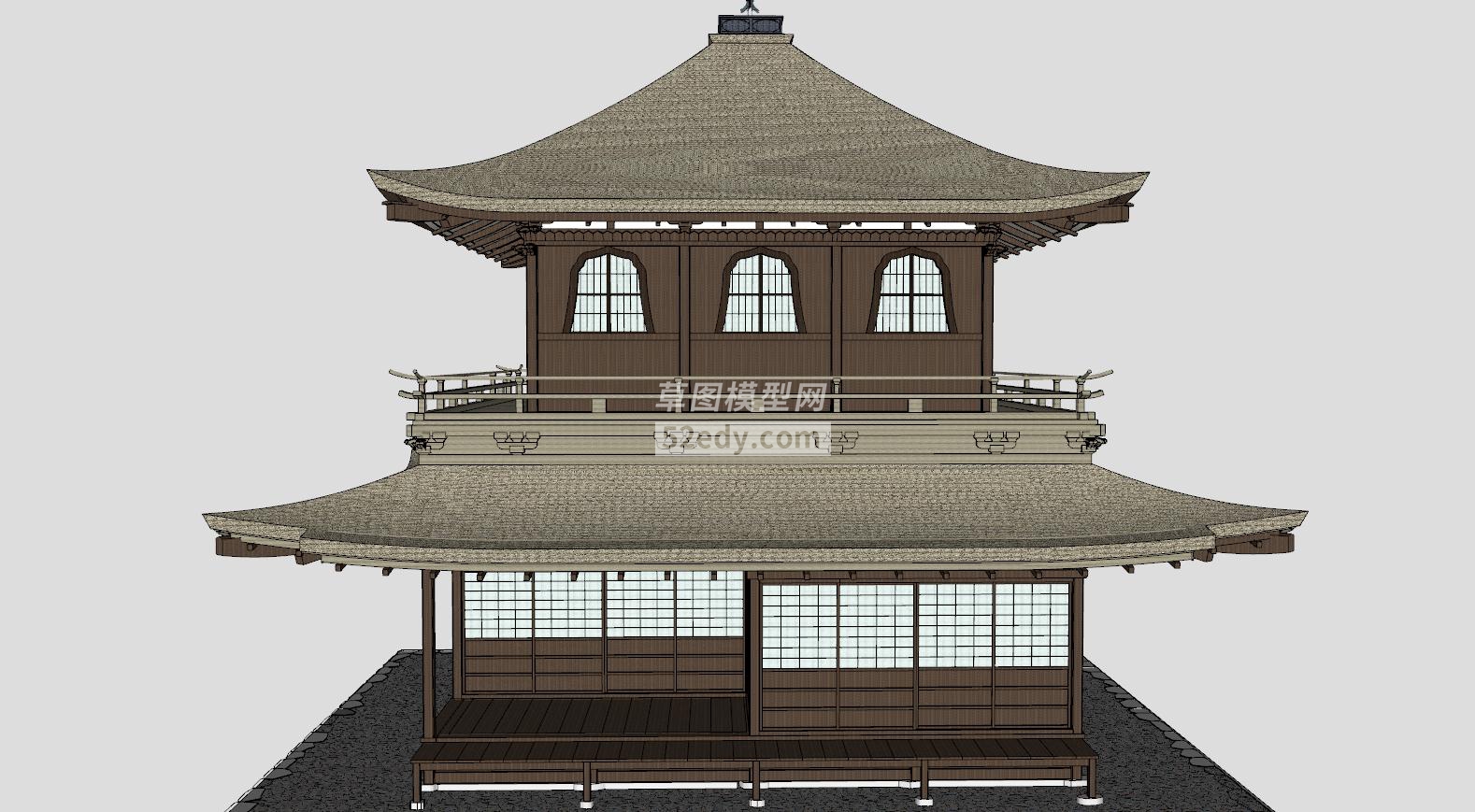 日式古建小楼SU模型QQ浏览器截图20200319104747(1)