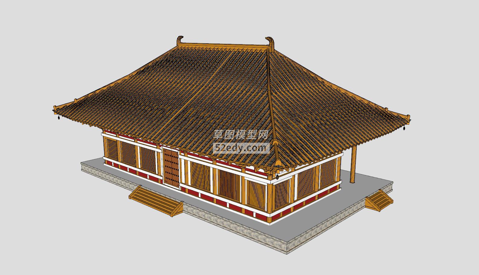 中式古建�T殿�殿宇SU模型QQ�g�[器截�D20200319101411(2)
