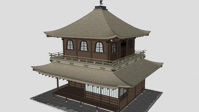 日式古建小楼SU模型QQ浏览器截图20200319104756(2)