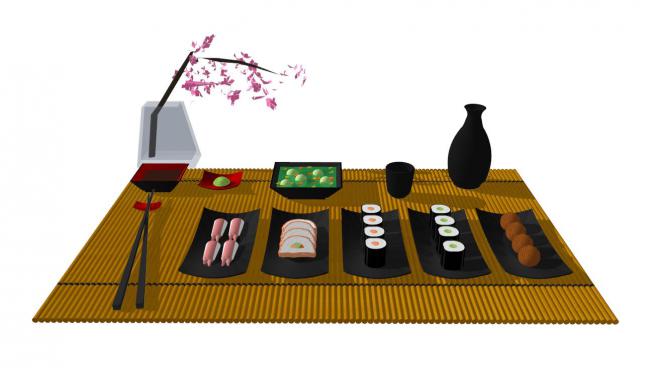 日本料理su模型