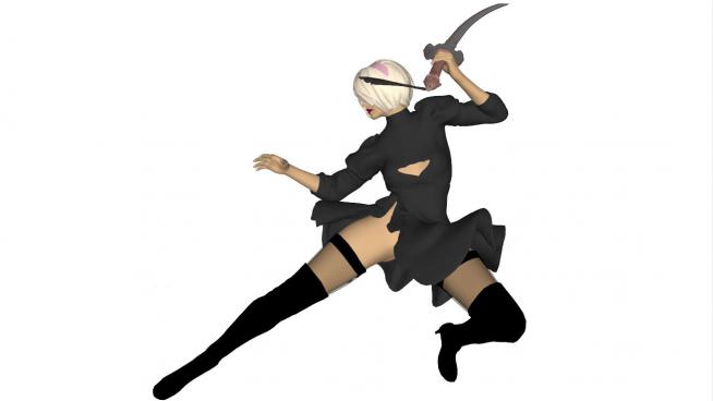 女刺客SU模型