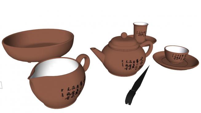 茶具sketchup模型
