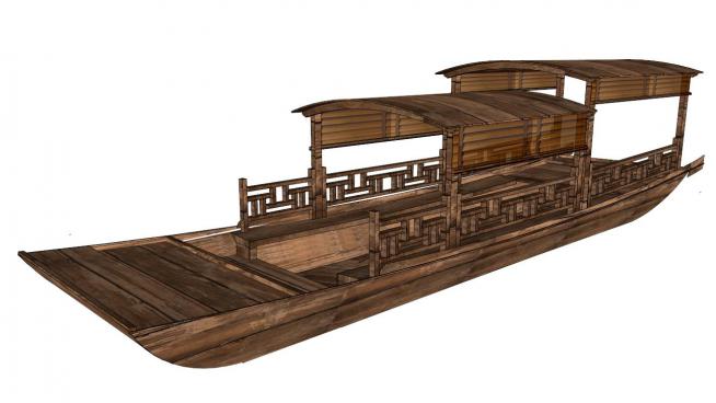 木船sketchup模型
