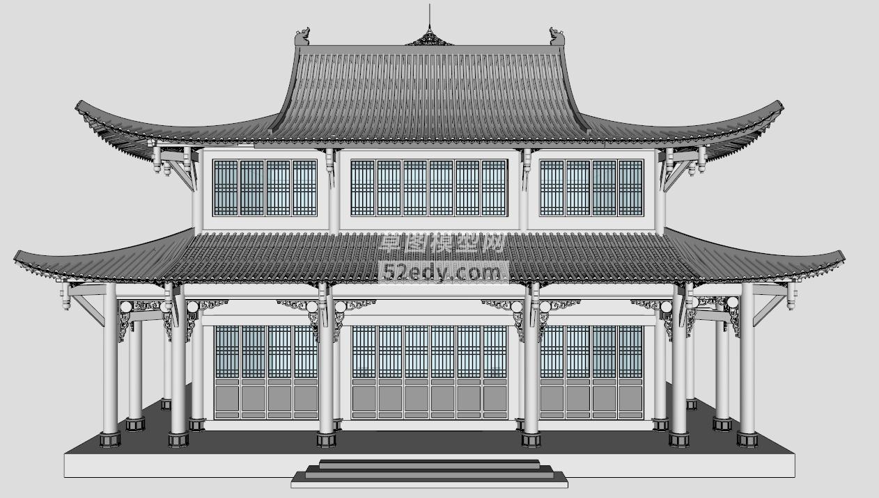中式古建筑sketchup模型360截�D20200506170315265(1)