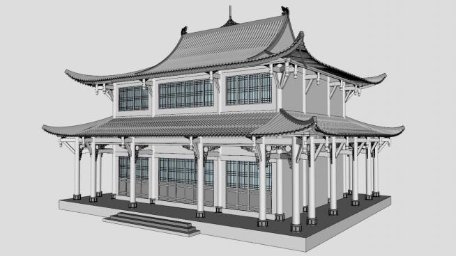 中式古建筑sketchup模型360截�D20200506170329657(2)