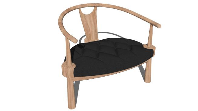 牛角椅sketchup模型