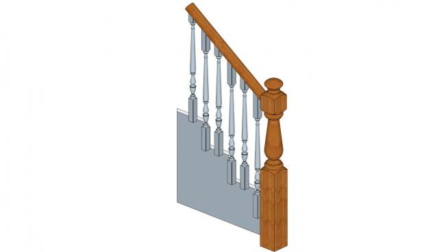 楼梯立柱sketchup模型