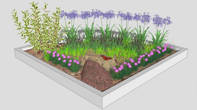 花圃sketchup模型