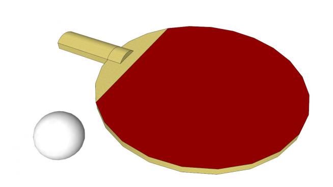 乒乓球sketchup模型
