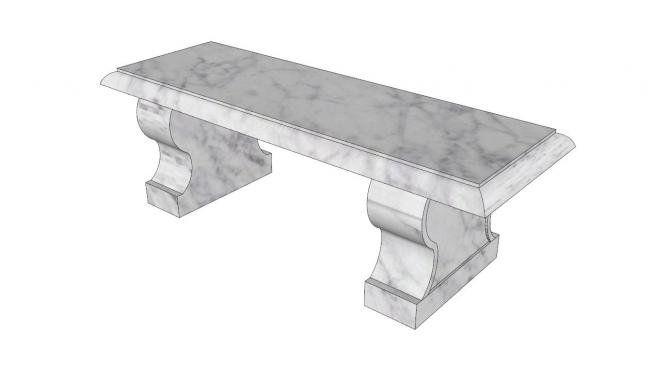 石椅sketchup模型