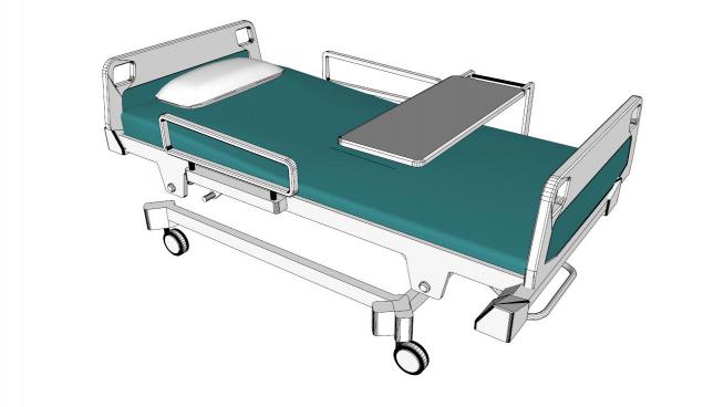 医疗床sketchup模型