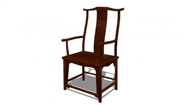 ��木椅sketchup模型