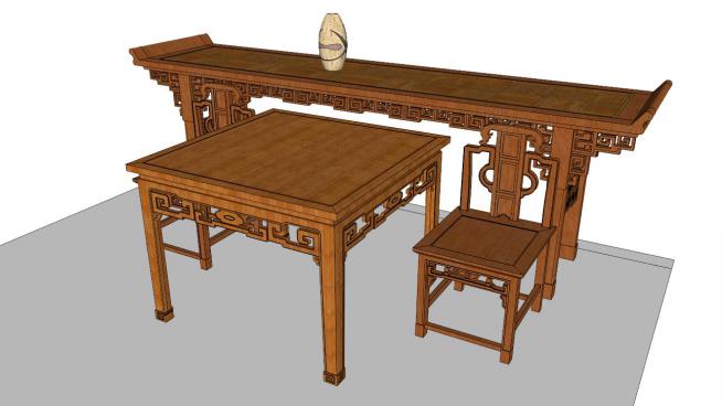 中式供桌sketchup模型