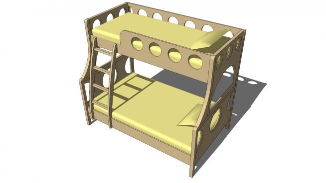 儿童床skp模型