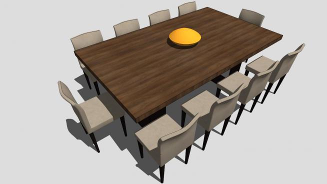 餐桌skp模型