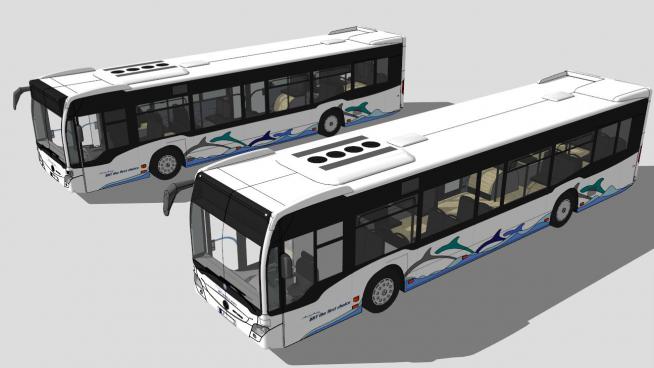 公交�skp模型
