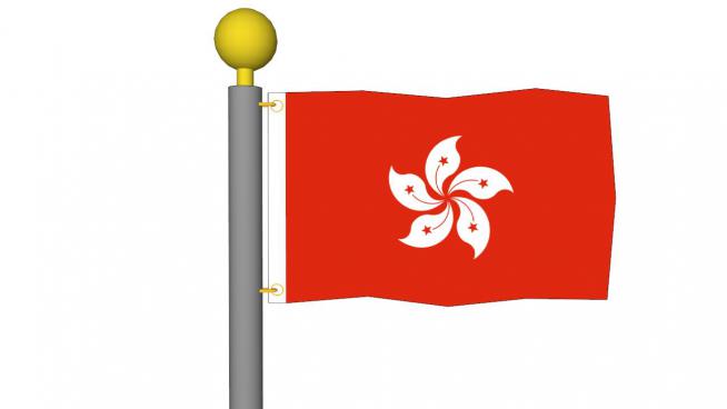 香港的旗��skp模型