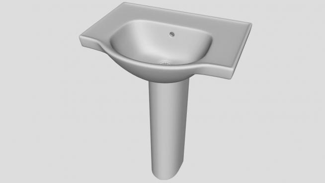洗手池skp模型