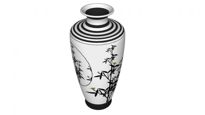 现代中式花瓶skp模型