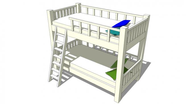 高低床skp模型