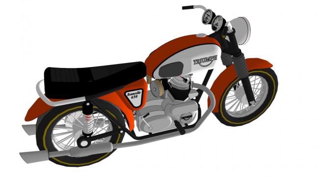 摩托车skp模型