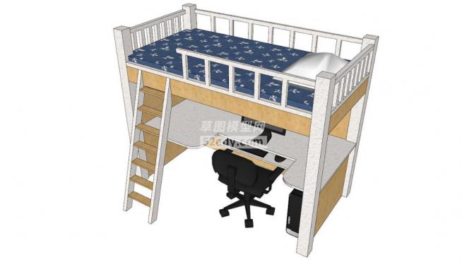 公寓床skp模型
