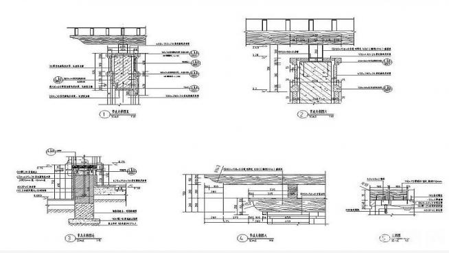 高端双边廊架CAD施工图