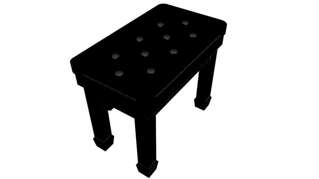 �琴椅子skp模型