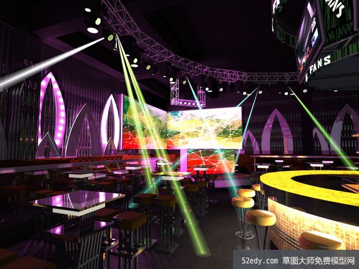 酒吧KTV的SKP模型整体设计酒吧KTV的SKP模型整体设计(1)(1)